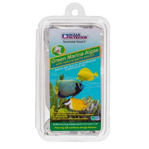 Seaweed Selects Green Marine Algae 4 Sheets (12 g) - Ocean Nutrition